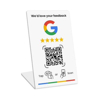 Tarjeta Google de reseñas NFC+QR.