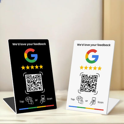 Tarjeta Google de reseñas NFC+QR.
