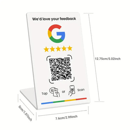 Tarjeta Google de reseñas NFC+QR.
